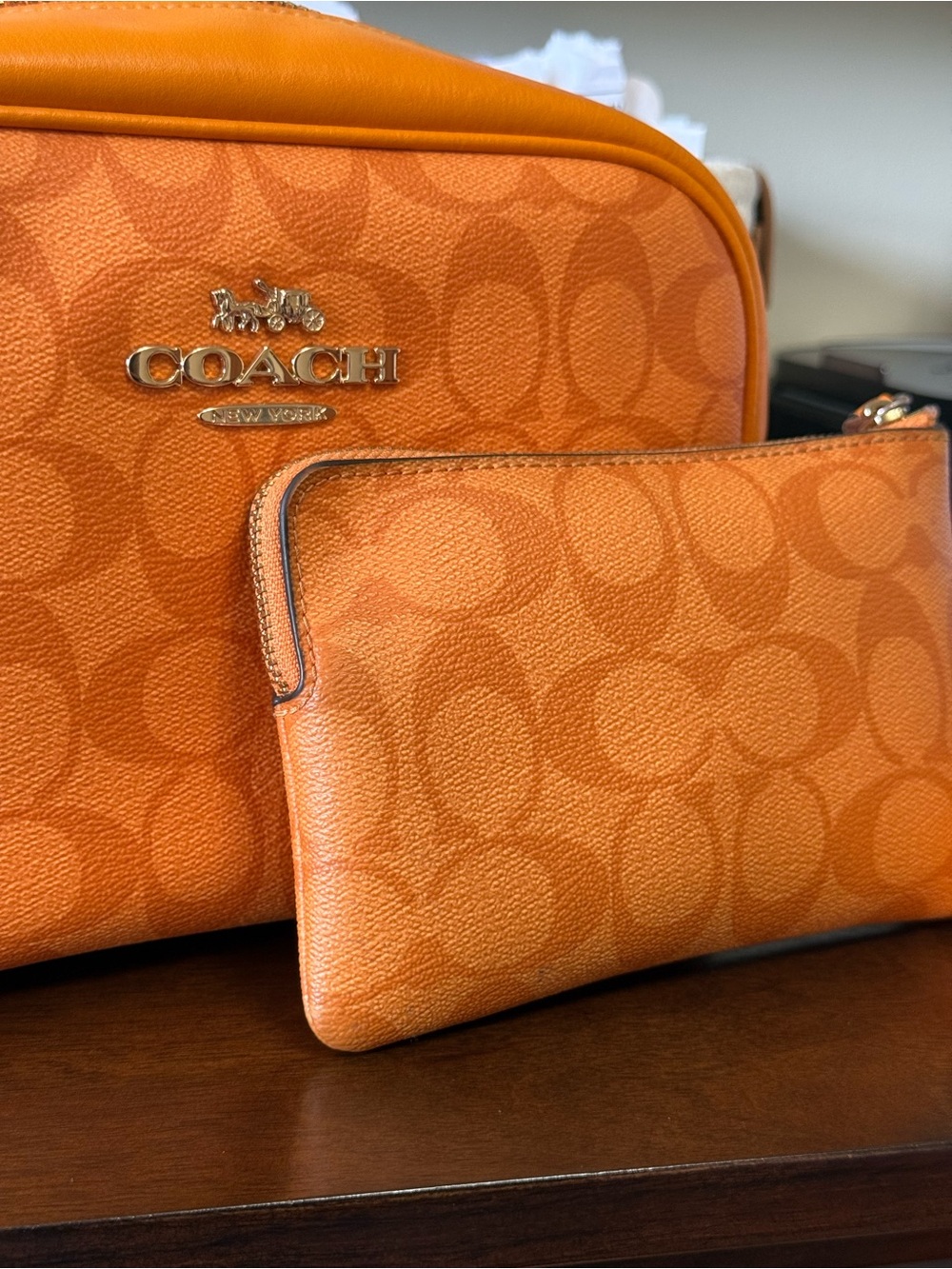 Coach Orange Signature Camera Crossbody - Picture 13 of 16